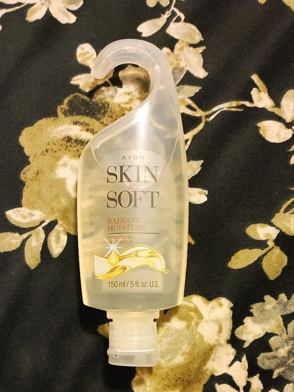 Avon Skin So Soft Radiant Moisture Shower Gel - Clear with Gold Accents